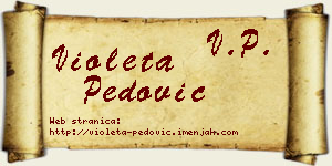 Violeta Pedović vizit kartica